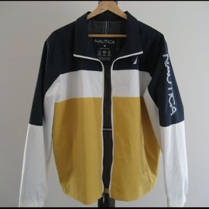 Nautica Men's Black, White, and Gold Jacket